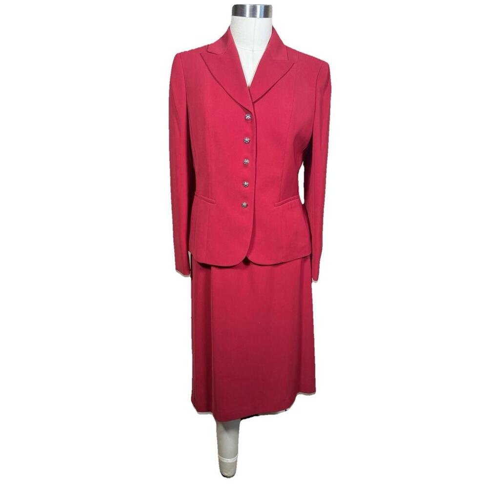 Kasper Women 2pc Jacket And Skirt Suite Size 8 Petite Professional Office Church